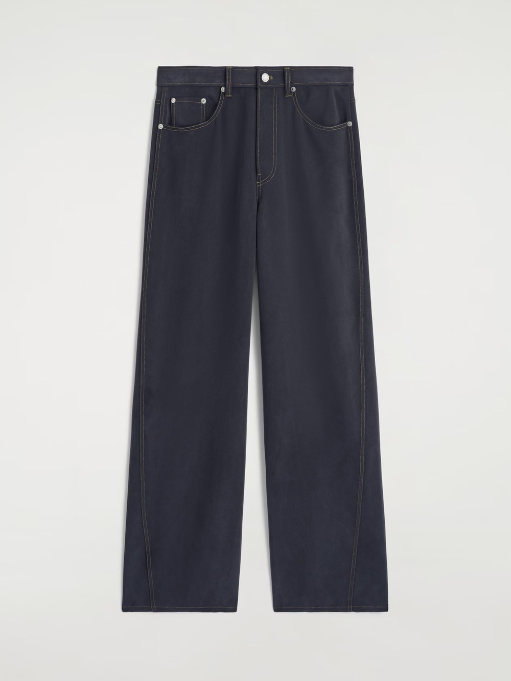 COS Wide-Leg Trousers in Dark Navy - Picture 4 of 11